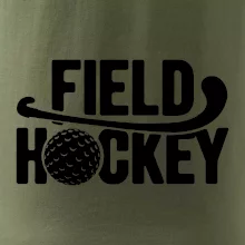 Field hockey míček a nápis