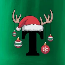 Vanoční rodinná trička - písmeno a čepice