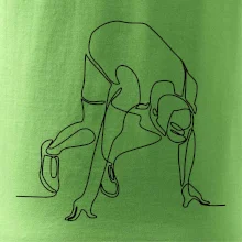 Běžec na startu jedním tahem