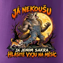 Vlkodlak s čivavou vyje na měsíc