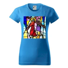 Vitráž - Ježíš a kříž