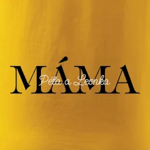 Máma - Tiskací nápis se jmény dětí