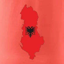 Albánie mapa a znak