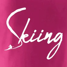 Skiing nápis lyžař