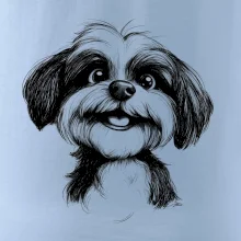 Lhasa Apso karikatura hlava
