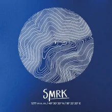 Smrk - vrstevnice v kruhu