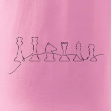 Šachové figurky v řadě - obrys