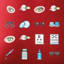 Oční lékař ikony