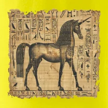 Egyptské hieroglyfy jednorožec