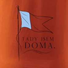 Tady jsem doma potápěčská vlajka Alfa s modrým polem