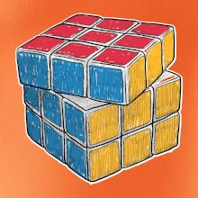 Rubikova kostka kreslená