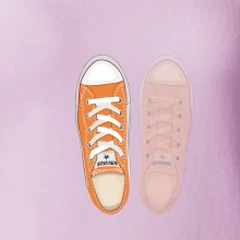 Párové boty - oranžové