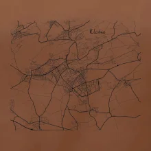 Černobílá mapa Kladno