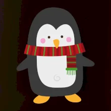 Tučňák se šálou