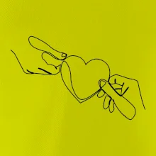 Dvě ruce a srdce jedním tahem