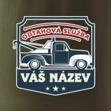 Odtahová služba - erb - červený nápis