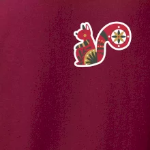 Folklor na prsu veverka