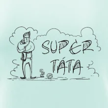 Kreslený nápis super táta