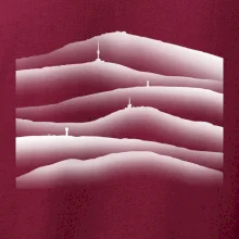 Stínované siluety Českých hor