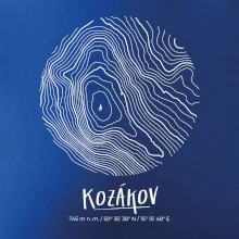 Kozákov - vrstevnice v kruhu