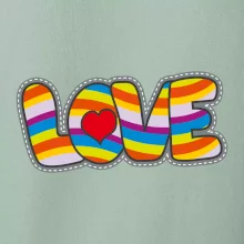 Love nápis duhový