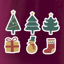Vánoční sada - stromky a dárky