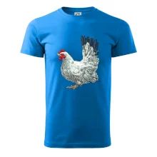 Slepice kreslená bílá