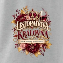 Listopadová královna s vínem a květinami