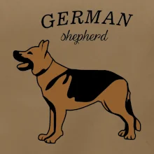 Německý ovčák - hnědý s nápisem