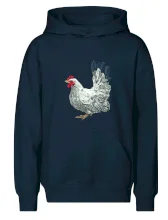 Slepice kreslená bílá