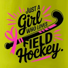 Just a girl who loves field hockey černo růžové