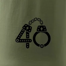 Narozeninové tričko pro policajta - pouta 40