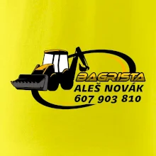 Bagrista v kruhu - vlastní nápis