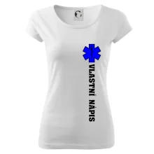 Hvězda života - vlastní nápis vpředu a vzadu