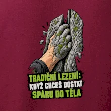 Tradiční lezení se spárou v těle