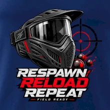Paintballová maska respawn reload repeat