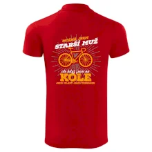Starší muž - cyklista silniční kolo Starší muž - cyklista silniční kolo