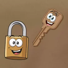 Parové triko - Zámek a klíč