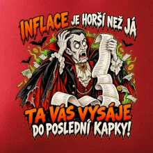 Drákula vyděšený z nekonečně dlouhé účtenky