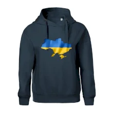 Ukrajina vlajka mapa