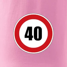 Dopravní značka - omezení rychlosti 40