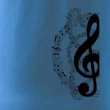 Houslový klíč a noty