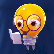 Žárovka přemýšlí nad knihou