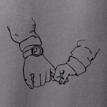 Táta a syn ruce obrys