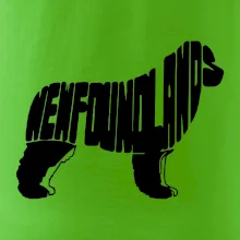 Novofundlandský pes - nápis v tělě