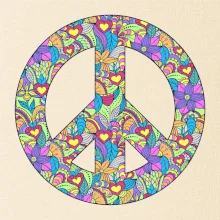Peace symbol mandela