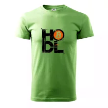 Hodl velký nápis a logo BTC