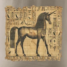 Egyptské hieroglyfy jednorožec
