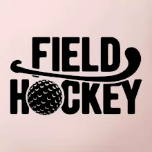 Field hockey míček a nápis
