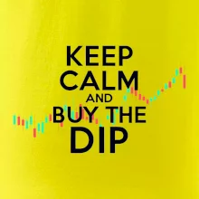 Zeleno červený graf Keep Calm and Buy the Dip